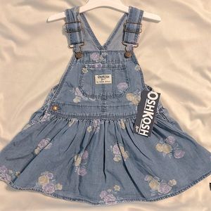 NWT OshKosh bib overall dress. Size 18 months